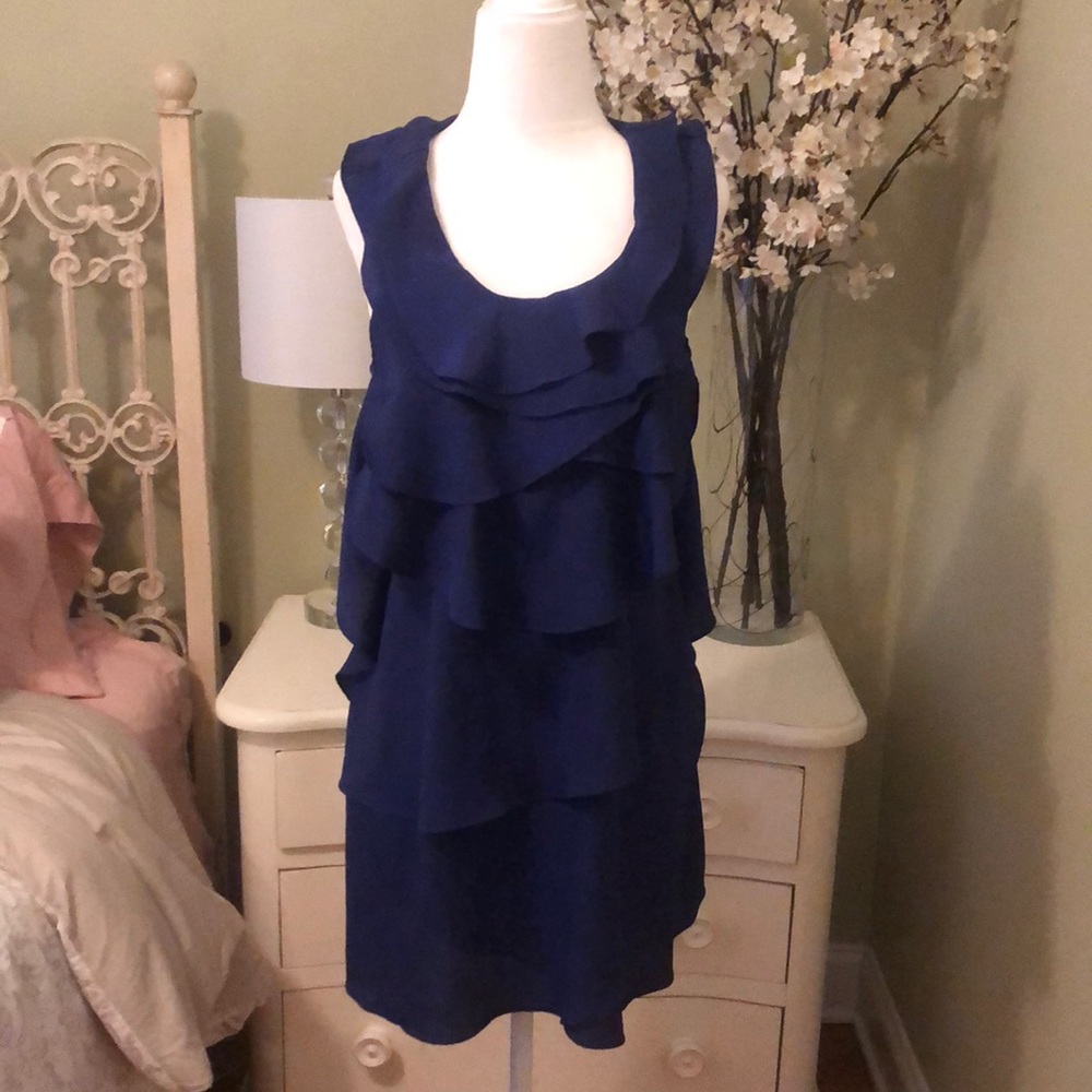 TUA Purple Ruffle Dress Size Small